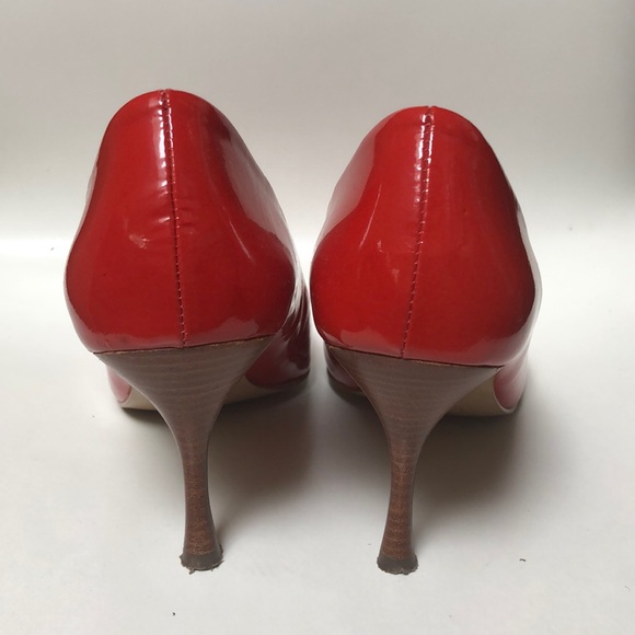 Hilary Radley red patent leather peep toe heel - Picture 3 of 6